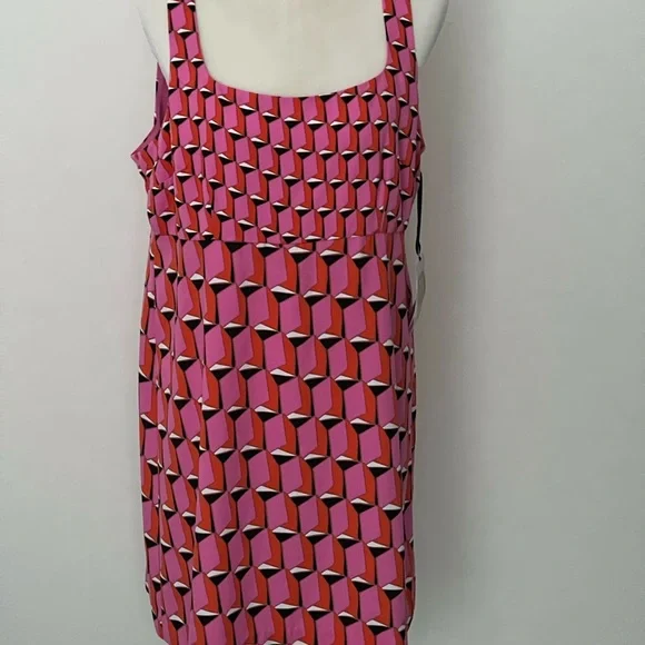 Diane Von Furstenberg Pink Geometric Mini Dress - Picture 3 of 5